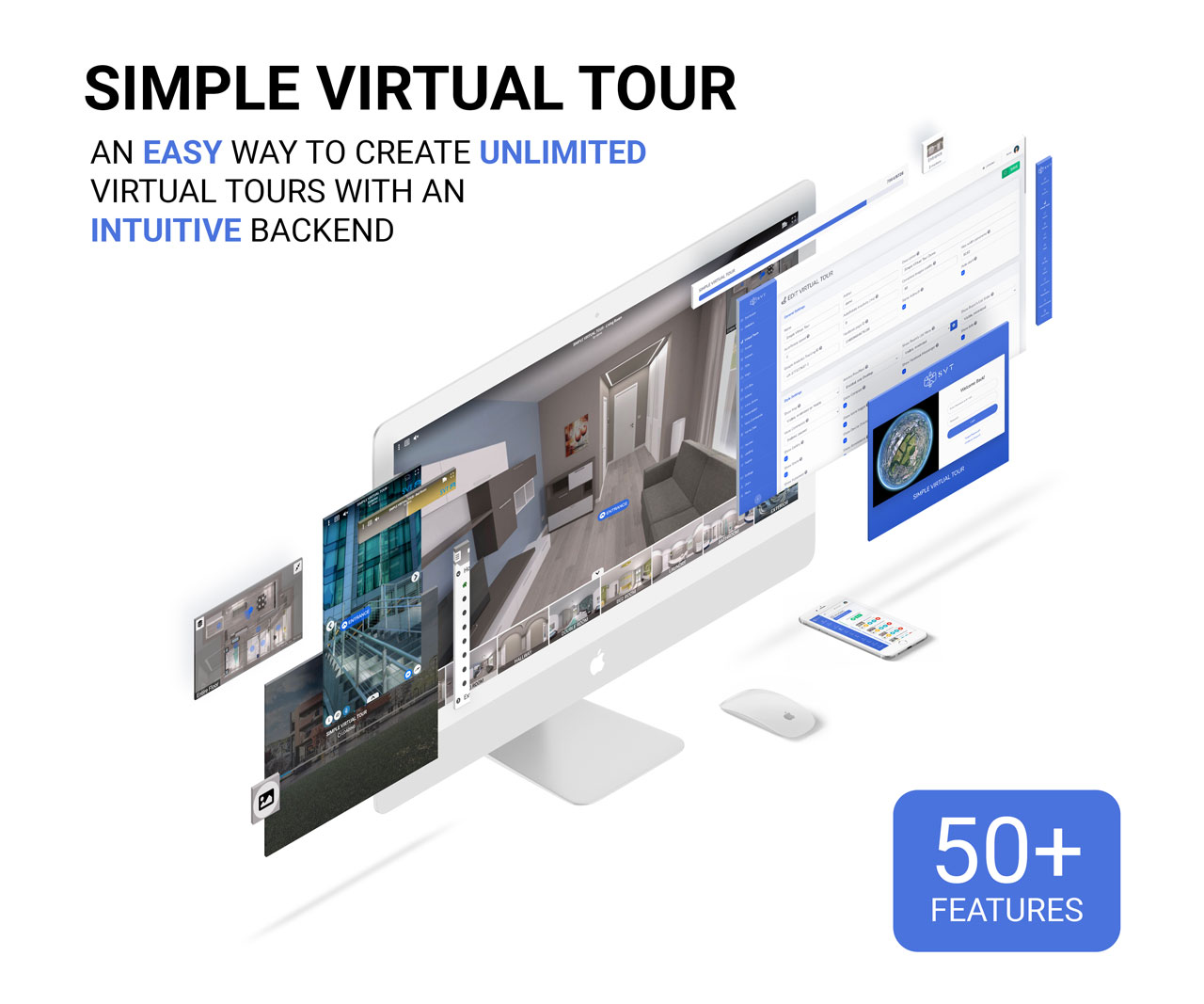 Pannello di controllo principale di Simple Virtual Tour